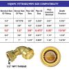 imageHQMPC Push Elbow Coupling with Union 34quotX34quot 2Pcs PushtoConnect Plumbing Fittings Brass Pipe Connector Fittings for Copper PEX CPVC6