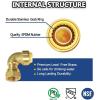 imageHQMPC Push Elbow Coupling with Union 34quotX34quot 2Pcs PushtoConnect Plumbing Fittings Brass Pipe Connector Fittings for Copper PEX CPVC6