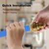 imageHQMPC Push Fit PEX Fittings Straight Coupling 12quotx1 PushtoConnect Copper CPVC No lead Brass Plumbing Fittings 6PCS 12quotx1quot2