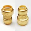imageHQMPC Push Fit PEX Fittings Straight Coupling 12quotx1 PushtoConnect Copper CPVC No lead Brass Plumbing Fittings 6PCS 12quotx1quot2