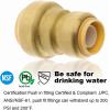 imageHQMPC Push Fit PEX Fittings Straight Coupling 12quotx1 PushtoConnect Copper CPVC No lead Brass Plumbing Fittings 6PCS 12quotx1quot2