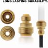 imageHQMPC Push Fit PEX Fittings Straight Coupling 12quotx1 PushtoConnect Copper CPVC No lead Brass Plumbing Fittings 6PCS 12quotx1quot6