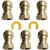 imageHQMPC Push Fitting Straight Coupling with Union 34quotX34quot 6Pcs PushtoConnect Plumbing Fitting for Copper PEX CPVC 6pcs 34quot6