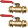 imageHQMPC PushFit Full Port Ball Valve Pex Pushed Ball Valve Water Shut Off Valve Plubing Pex Push In Ball Valves PushtoConnect PEX Copper CPVC 34quotx34quot 1 Pack2