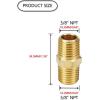 imageHQMPC Solid Brass Pipe Fitting Male Pipe Hex Nipple Gas Connect Adapter Brass Union Coupler Adapter Gas x Flare Fittings 14quotNPT 12Pcs12