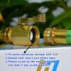 imageHQMPC Super Heavy Duty 34quot Brass Shut Off Valve Garden Hose Shut Off Valve Garden Hose Connector1 Set