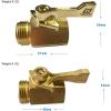 imageHQMPC Super Heavy Duty 34quot Brass Shut Off Valve Garden Hose Shut Off Valve Garden Hose Connector2 PCS