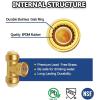 imagePex Fittings Tee Female 12quot Push Fit Female Plumbing Tee No Lead PushtoConnect Plumbing Fittings Brass Pipe Connector T Fitting for Copper PEX CPVC 2Pcs2