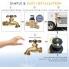 imageWater Pressure Regulator Valve 34quot NH Brass Leadfree Adjustable Water Pressure Reducer with Gauge for RV Camper and Inlet Screened Filter