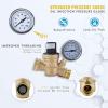imageWater Pressure Regulator Valve 34quot NH Brass Leadfree Adjustable Water Pressure Reducer with Gauge for RV Camper and Inlet Screened Filter