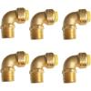imageHQMPC 34quot Pex Fittings No Lead Female PushFit Elbow 90Degree PEX Fitting 34quot 90 Degree Elbow PushtoConnect Plumbing Fitting for Copper PEX CPVC 6pcs 34quot 6