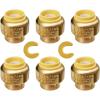 imageHQMPC 34quot Push Fit PEX End Cap PushtoConnect Brass Plumbing Fittings No Lead Brass Plumbing Fittings with Disconnect Clip for Copper CPVC 2Pcs6