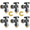 imageHQMPC Angle Stop Valve 12quot Ptc x 12quot No Lead Compression Push Fit Angle Shut Off Water Valve with Disconnect Clip PushtoConnect PEX Copper CPVC 2Pcs 6