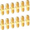 imageHQMPC Brass Fitting Gas Connector Gas Adapter Union Brass Tube Coupler Pipe Flare Fitting 38quot FlareX38quot Flare 6Pcs12