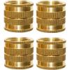 imageHQMPC Brass Garden Hose Connector Garden Hose Adapter Double Female Swivel Hose Connector 34 Inch GHT Brass Connector 4 Pieces4Pcs