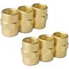 imageHQMPC Brass Pipe Fitting Air Hose Fitting Coupling Hex Female Coupling Gas Connecto Female Couple 12quot NPT 6Pcs6