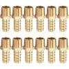 imageHQMPC Brass Pipe Fitting Brass Barb Hose Connectors 14quotHose Barb X14quot NPT 12Pcs12
