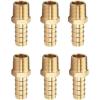 imageHQMPC Brass Pipe Fitting Brass Barb Hose Connectors 14quotHose Barb X14quot NPT 12Pcs6