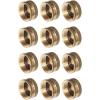 imageHQMPC Garden Hose Cap with Washer Brass Hose End Garden Hose Connector Brass Caps 34quot NH 6Pcs Garden Hose Female Fitting Caps12 PCS