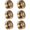 imageHQMPC Garden Hose Cap with Washer Brass Hose End Garden Hose Connector Brass Caps 34quot NH 6Pcs Garden Hose Female Fitting Caps6 PCS
