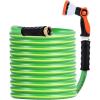 imageHQMPC Garden Hose Garden Water Hose 58quotID 30 ft Durable PVC Non Kinking Heavy Water Hose with Brass Hose Fittings 58quotIDx3030 FEET75 Feet