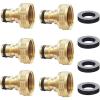imageHQMPC Garden Hose Quick Connector Garden Hose Nipple Female 34quotGHT Garden Hose Plug 6Pcs