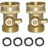 imageHQMPC Garden Hose Shut Off Valve Ball Valve 34quot GHT Water Hose Shut Turn Off Valve Heavy Duty Hose On Off Valve Brass Shut Off Valve Hose Ball Valve 1Pc Long HandleT Valve 2Sets