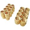 imageHQMPC Hex Female Coupling 38quot Male NPT x Femaled Adapator 38quot NP Coupling 8Pcs and Male Nipple 8Pcs38 NPT