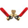 imageHQMPC Hose Splitter 2 Way Brass Y Valve 34quot GHT Thread Extra 4 Pressure WashersBig Splitter 1Pc