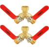 imageHQMPC Hose Splitter 2 Way Brass Y Valve 34quot GHT Thread Extra 4 Pressure WashersBig Splitter 2Pcs