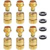 imageHQMPC No Pb Garden Hose Quick Connect Brass Hose Quick Connect Hose Quick Connect Fittings Water Hose Connectors 34quot GHT 2 SETSLead Free 6SETS