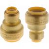 imageHQMPC Push Fit PEX Fittings Straight Coupling 12quotx1 PushtoConnect Copper CPVC No lead Brass Plumbing Fittings 6PCS 12quotx1quot2