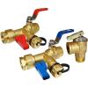 imageHQMPC Tankless Water Heater Isolation Valves Tankless Water Heater Flush Kit Tankless Valve Kit 34quot NPT Including 1 Valve For Hot water1 Valve For Cold Water 1 Pressure Relief Valve