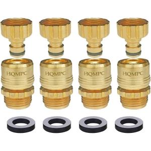 imageGarden Hose Quick Connect Brass Hose Quick Connectors Water Hose Connector 34quotGTH 3 Female Coupler 6 Male NipplesLead Free 4 Sets