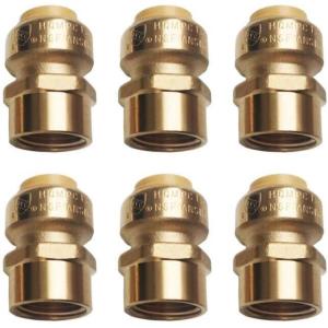 imageHQMPC 12quot Pex Fitting Straight Coupling Push Fit PEX Fittings Female PushtoConnect Copper CPVC No Pb Brass Plumbing Fittings 6 PCS 12quot6