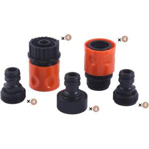 imageHQMPC 20 Pieces Plastic Garden Quick Connectors Garden Hose Connector Hose Adapter 34quotGHT Female And Male Couplers 34quotGHT Female Males Male Nipples 4SETS20PCS CONNECTORS4