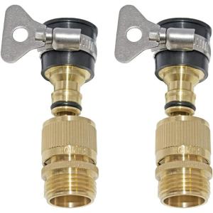 imageHQMPC Bathroom Quick Connect Faucet Adapter Faucet Adapter Kitchen Sink Faucet Adapter to Garden Hose Dishwasher Snap Coupling Adapter 06quot ID083quot ID 2PCs Clamp Nipples and 2 PCs Quick Couplings