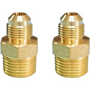 imageHQMPC Flare Fittings Gas Fitting Brass Tube Fittings 38quotFlared 12quotNPT Flared Connector Gas Adapter Union Brass Tube Coupler Pipe Flare Fitting2