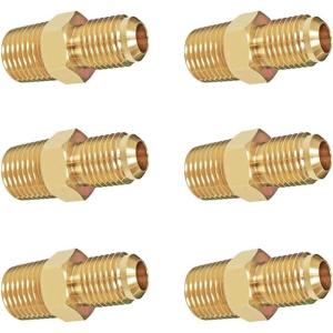 imageHQMPC Flare Fittings Gas Fitting Brass Tube Fittings 38quotFlared 12quotNPT Flared Connector Gas Adapter Union Brass Tube Coupler Pipe Flare Fitting6