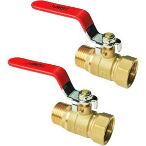 imageHQMPC Garden Hose Shut Off Valve Ball Valve 34quot GHT Water Hose Shut Turn Off Valve Heavy Duty Hose On Off Valve Brass Shut Off Valve Hose Ball Valve 1Pc Long HandleL Valve 2Pcs