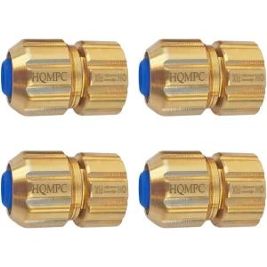 imageHQMPC Lead Free Hose Quick Connect Garden Hose Connectors Water Hose Connectors GHT 34quot Another Side for 58quot Hose Push in 4PCS