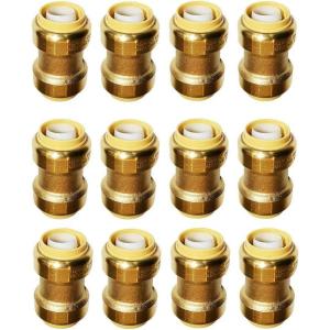 imageHQMPC Pex Fitting 12quot Pex Elbow PushFit Elbow 90 Degree PushtoConnect Plumbing Fitting for Copper CPVC 12Pcs 12quot075 Inch