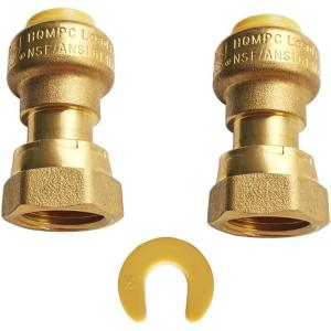 imageHQMPC Push Fitting Straight Coupling with Union 34quotX34quot 6Pcs PushtoConnect Plumbing Fitting for Copper PEX CPVC 6pcs 34quot2