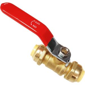 imageHQMPC PushFit Full Port Ball Valve Pex Pushed Ball Valve Water Shut Off Valve Plubing Pex Push In Ball Valves PushtoConnect PEX Copper CPVC 34quotx34quot 1 Pack1