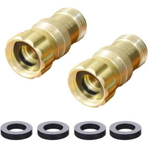 imageRV Water Pressure Regulator Water Pressure Regulator Valve For Camper Trailer Protect RV Plumbing And Hose From High Pressure Water 4050PSI With 4 Extra Washer 2Pcs