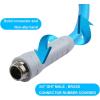 imageHQMPC Hose Garden Hose With 58 in x 50 ft Water Hose Heavy Duty Durable Material Water Hose with Solid Fittings BLUE20 FEET WITH NOZZLE