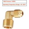 imageHQMPC Brass Flare Fittings Brass Elbow 38quotFlare x 12quotNPT Brass Tube Fitting 90 Degree Elbow Adapter 2PCS6